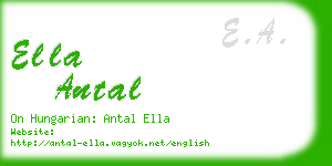 ella antal business card